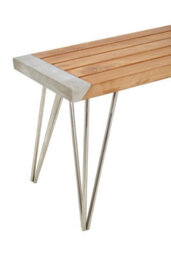 Orsina Modern Design Teak Wood Bench For Patio, Versatile Wooden Bench, Spacious Storage Bench,luxe Kitchen Bench - thumbnail 6