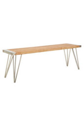 Orsina Modern Design Teak Wood Bench For Patio, Versatile Wooden Bench, Spacious Storage Bench,luxe Kitchen Bench - thumbnail 4