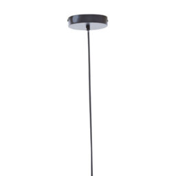 Orsina Large Black Pendant Lamp With Brass-Gold Inner Shade, Ceiling Light, Hanging Fixture With Adjustable Cord - thumbnail 4