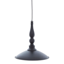 Orsina Large Black Pendant Lamp With Brass-Gold Inner Shade, Ceiling Light, Hanging Fixture With Adjustable Cord - thumbnail 5