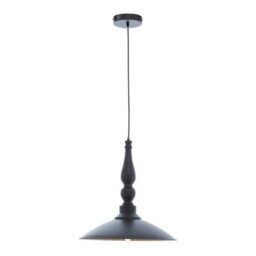 Orsina Large Black Pendant Lamp With Brass-Gold Inner Shade, Ceiling Light, Hanging Fixture With Adjustable Cord - thumbnail 2
