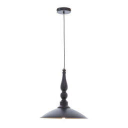 Orsina Large Black Pendant Lamp With Brass-Gold Inner Shade, Ceiling Light, Hanging Fixture With Adjustable Cord - thumbnail 3