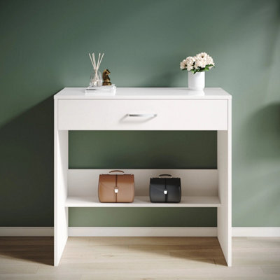 White High Gloss Vanity Desk Drawers - image 1