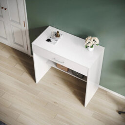 White High Gloss Vanity Desk Drawers - thumbnail 4