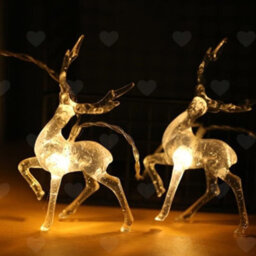 Amorly Christmas Reindeer Fairy String Lights, 10Led Warm White Battery Powered Lights, Lovely Indoor Illumination For Xmas Home Festive - thumbnail 7