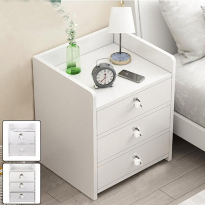 3 Drawer Wooden Bedroom Bedside Cabinet Furniture Storage Nightstand Side Table - image 1