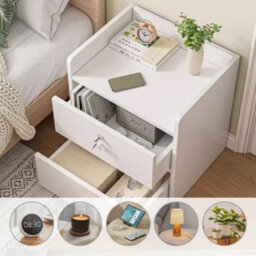 3 Drawer Wooden Bedroom Bedside Cabinet Furniture Storage Nightstand Side Table - thumbnail 4