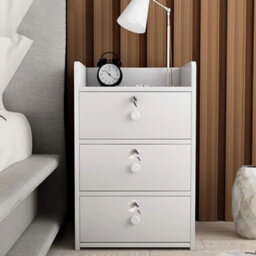 3 Drawer Wooden Bedroom Bedside Cabinet Furniture Storage Nightstand Side Table - thumbnail 9
