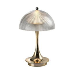 Amorly Led Small Table Lamp,mushroom Shape Rechargeable Portable Bedroom Bedside Ambient Lights For Bedroom Living Room Study Gold - thumbnail 2