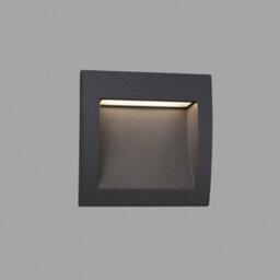 Luminosa Lighting Luminosa Sedna Led Outdoor Recessed Wall Light Dark Grey Ip65