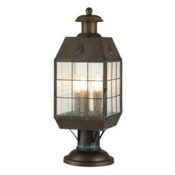 Luminosa Lighting Luminosa Hinkley Nantucket Outdoor Pedestal Light Aged Brass, Ip44 - thumbnail 1
