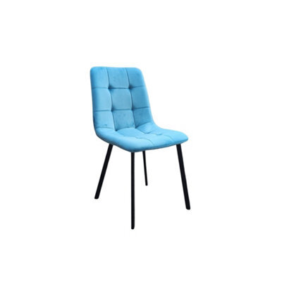 Interior Emporium Ie Set Of 2 Ava Design Velvet Dining Chairs With Sturdy Metal Legs ( Teel ) - image 1