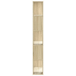 Berkfield Bookcase 5-Tier Sonoma Oak 80.5X23.5X162.5 Cm Engineered Wood - thumbnail 4