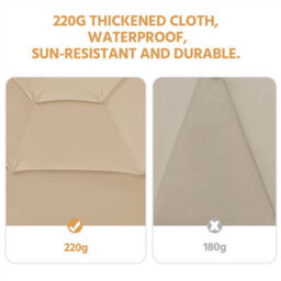 Yaheetech Tan 3.2M 3 Tier Tiltable Patio Parasol Vented Table Umbrella With Crank - thumbnail 7