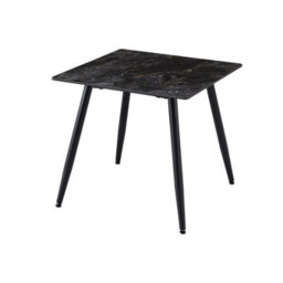 Urbn-Living Urbnliving 80Cm Width Crimea Shinny Modern 4 Seater Ceramic Square Shape Top Kitchen & Dining Room Table - thumbnail 2
