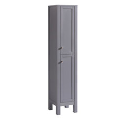 Sundaze 1600mm Traditional Tall Cabinet Cupboard Floor Standing Storage Furniture Unit Matte Grey - thumbnail 1