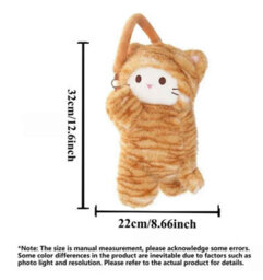 Car Tissue Box Car Hanging Tissue Box Plush Cat Doll Yellow Leopard Print Cartoon Styleink - thumbnail 2