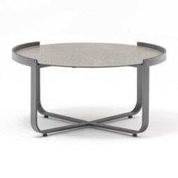 Bloom Coffee Table 80Cm With Ceramic Top In Charcoal - thumbnail 4