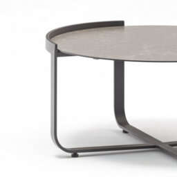 Bloom Coffee Table 80Cm With Ceramic Top In Charcoal - thumbnail 2