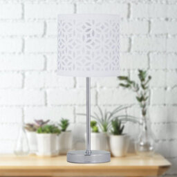 First Choice Lighting Set Of 2 White Laser Cut 15.5Cm Table Lamp Shades - thumbnail 8
