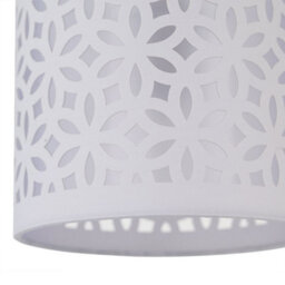 First Choice Lighting Set Of 2 White Laser Cut 15.5Cm Table Lamp Shades - thumbnail 6