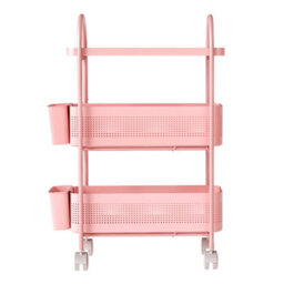 Levede 3 Tier Narrow Kitchen Trolley Cart Metal Pull Out Baskets Storage Bins - thumbnail 3