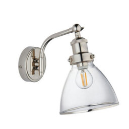 Pagazzi Lighting Pagazzi Brunswick Polished Nickel & Glass Wall Light - thumbnail 7