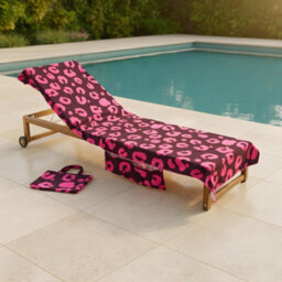 Ohs Leopard Beach Towel With Bag Quick Dry Absorbent Travel Spa - thumbnail 1