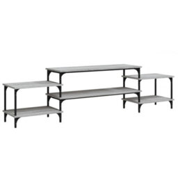 Berkfield Durable Tv Cabinet Grey Sonoma 197X35X52 Cm Engineered Wood - thumbnail 1