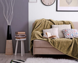 Waffle Flannel Fleece Throw Blanket Soft Warm Sofa Bed Travel (Mink, King) - Pack Of 2 - thumbnail 4