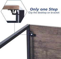 Folding Computer Desk Workstation Foldable For Office Home Study Writing Table No Assembly 80Cm - thumbnail 3