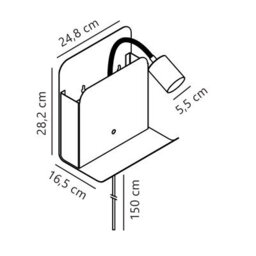 Nordlux Roomi Metal Wall Light  Black,plug In Or Mains - thumbnail 6