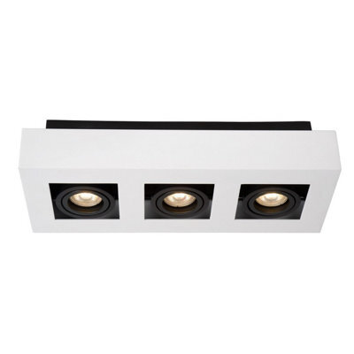Lucide Xirax Modern Ceiling Spotlight - Led Dim To Warm - Gu10 - 3X5W 2200K/3000K - White - image 1