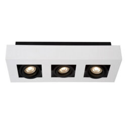 Lucide Xirax Modern Ceiling Spotlight - Led Dim To Warm - Gu10 - 3X5W 2200K/3000K - White - thumbnail 5