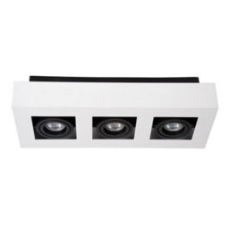 Lucide Xirax Modern Ceiling Spotlight - Led Dim To Warm - Gu10 - 3X5W 2200K/3000K - White - thumbnail 3