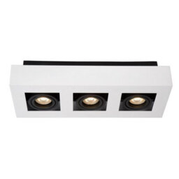 Lucide Xirax Modern Ceiling Spotlight - Led Dim To Warm - Gu10 - 3X5W 2200K/3000K - White - thumbnail 2