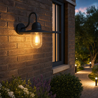 Outdoor Black Stainless Steel Wall Light Ip44 Down Light - image 1