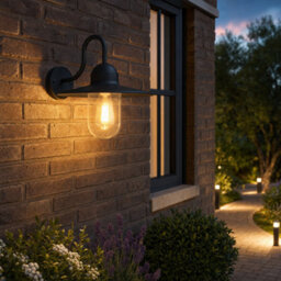 Outdoor Black Stainless Steel Wall Light Ip44 Down Light - thumbnail 1
