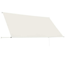 Walplus Retractable Awning Garden Sun Shade Canopy Gazebo For Back Door, Porch, Patio 300X150 Cm Cream - thumbnail 4
