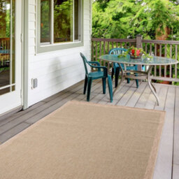 The Rugs Nature Collection Indoor Outdoor Patio Garden Rug Green Square Dots Design Weatherproof Jet Washable 5200G - thumbnail 8