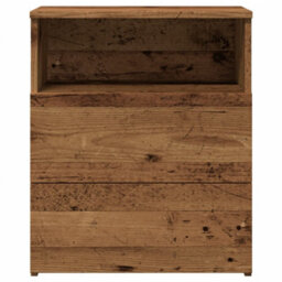 Berkfield Bedside Cabinet Old Wood 50X32X60Cm Engineered Wood - thumbnail 5