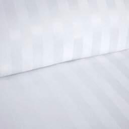 Julian Charles Home Satin Stripe White 210Tc 100% Cotton Duvet Set - thumbnail 2
