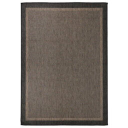 Berkfield Outdoor Flatweave Rug 140X200 Cm Dark Brown