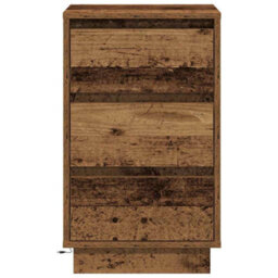 Berkfield Bedside Cabinet With Led Old Wood 39X34.5X65 Cm Engineered Wood - thumbnail 6