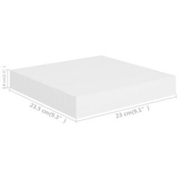 Berkfield Floating Wall Shelves 4 Pcs White 23X23.5X3.8 Cm Mdf - thumbnail 8