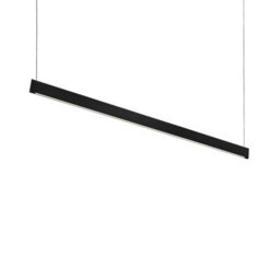 Ideal Lux Luminosa Steel Accent Led Bar Pendant Ceiling Light Black 3000K