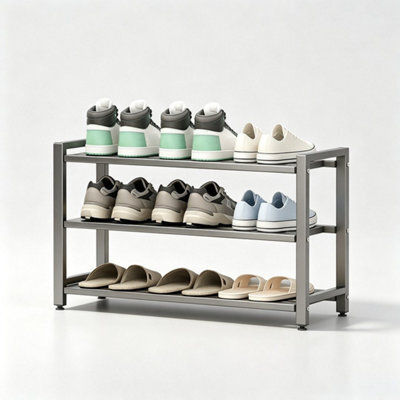 3 Tier Shoe Storage Rack Organizer Stand Shelf Footwear Unit - image 1
