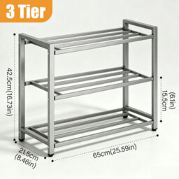 3 Tier Shoe Storage Rack Organizer Stand Shelf Footwear Unit - thumbnail 2