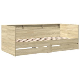 Walplus Daybed With Drawers Without Mattress Sonoma Oak 90X190 Cm Single - thumbnail 3