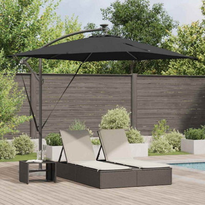 Berkfield Cantilever Banana Parasol Black 249 X 249 X 250 Cm - image 1